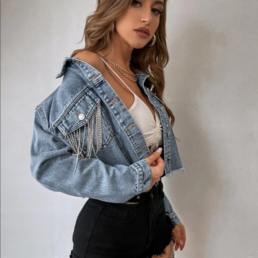 Rhinestone Denim Jacket